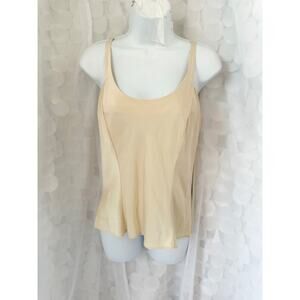 Victorias Secret 100% SILK Ivory Cream Size medium Camisole Top v neck Top Cami